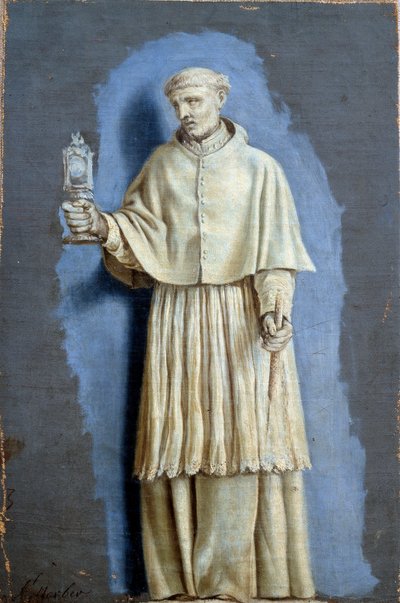 San Norberto con un ostensorio e una candela da Laurent de la Hyre