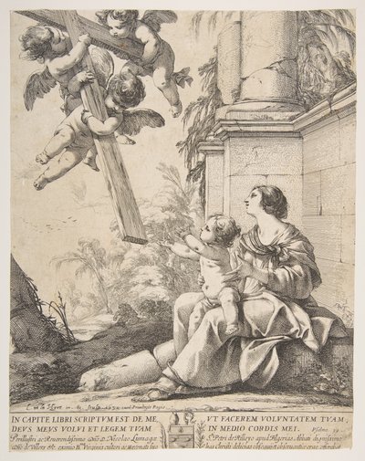Vergine e Bambino con angeli da Laurent de la Hyre