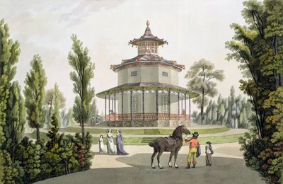 Veduta della Casa Estiva Cinese, Palazzo di Lichtenstein a Eisgrub, inciso da Johann Ziegler, 1792 da Laurenz Janscha