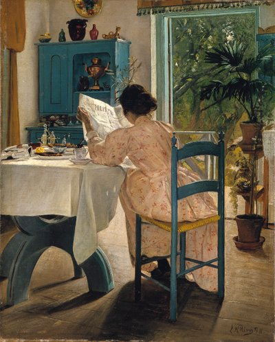 Colazione con il giornale del mattino, 1898 da Laurits Andersen Ring