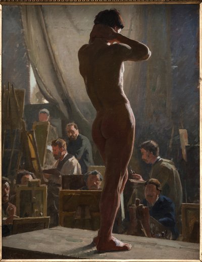 Nudo maschile nello studio di Bonnat da Laurits Regner Tuxen