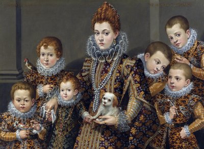 Ritratto di Bianca degli Utili Maselli con i suoi sei figli, c. 1605 da Lavinia Fontana