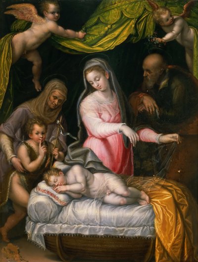 La Sacra Famiglia con Giovanni Battista e Santa Elisabetta, 1591 da Lavinia Fontana