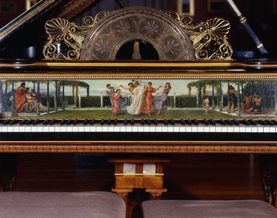 Un pianoforte molto importante progettato da Sir Lawrence Alma-Tadema, meccanismo di Steinway New York. Costruito nel 1887. da Lawrence Alma Tadema