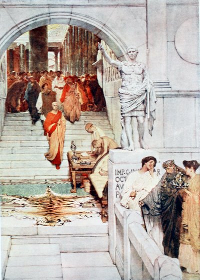 Una visita di Agrippa ad Augusto, illustrazione da 