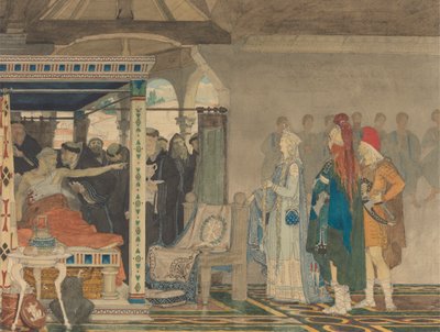 Fredegonda al letto di morte di Praetextatus da Lawrence Alma Tadema