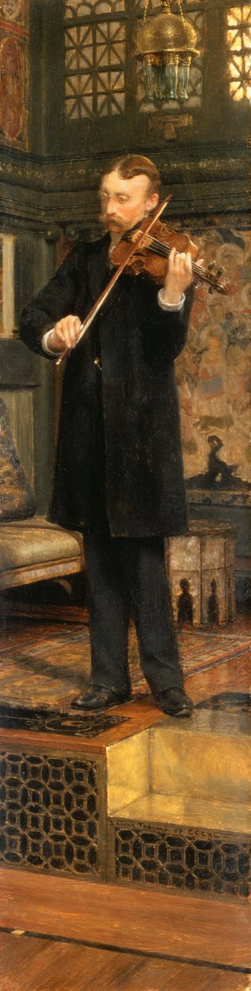 Ritratto di Maurice Sons che suona il Violino nello Studio di Alma-Tadema da Lawrence Alma Tadema