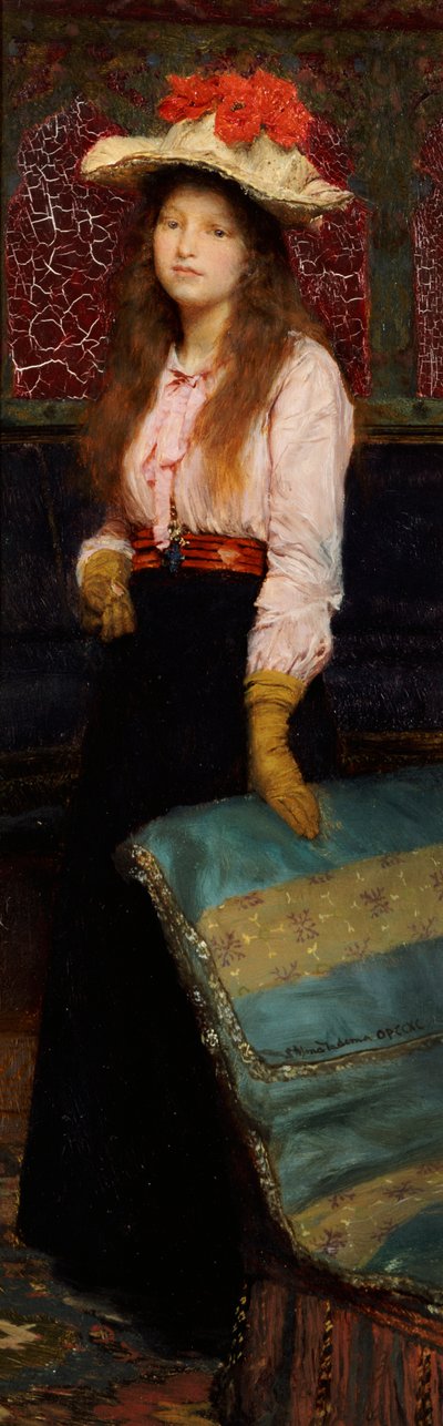 Ritratto di Miss MacWirter, figura intera in un interno, 1888 da Lawrence Alma Tadema