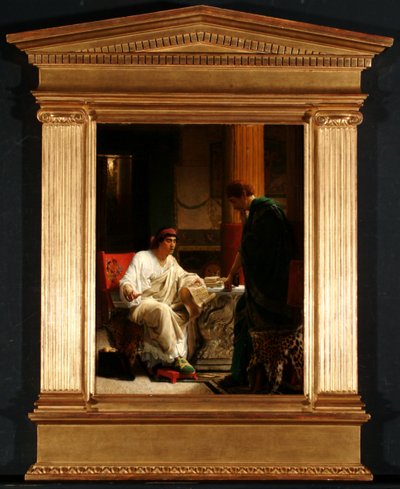 Vespasiano che ascolta da uno dei suoi generali la presa di Gerusalemme da parte di Tito, 1866 da Lawrence Alma Tadema