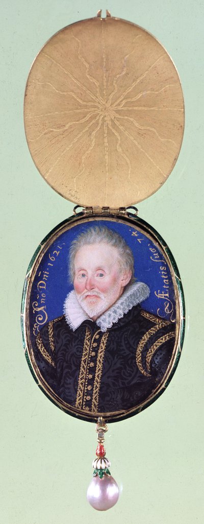 Ritratto di un uomo sconosciuto, c.1621 da Lawrence Hilliard