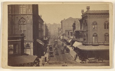 Montgomery Street da Market Street; San Francisco; Istantanea. da Lawrence and Houseworth