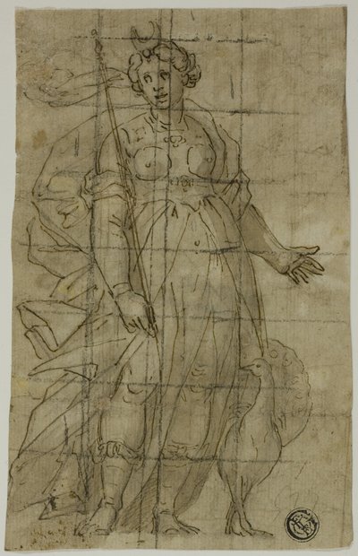 Studio per Giunone (o Diana) con un pavone da Lazzaro Tavarone