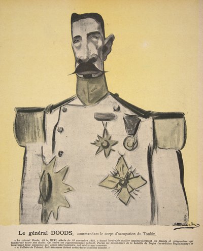 Generale Doods, comandante del corpo di occupazione del Tonchino, illustrazione da 