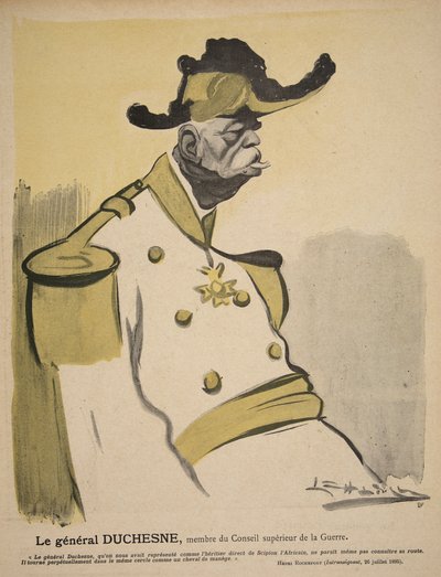 Generale Duchesne, membro del Consiglio di Guerra, illustrazione da 