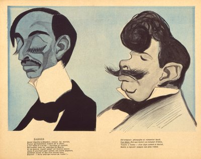 Maurice Barres e Paul Adam, caricature da 