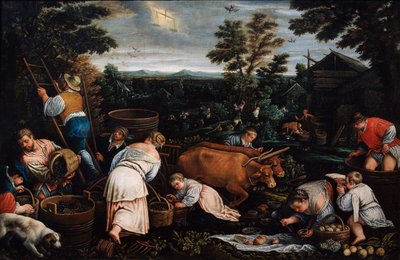 Settembre dalla serie Le Stagioni, fine XVI o inizio XVII secolo da Leandro Bassano