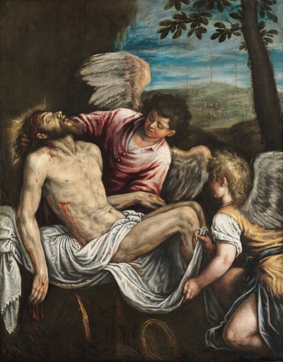 Il Cristo morto con angeli, c. 1580 da Leandro da Ponte Bassano
