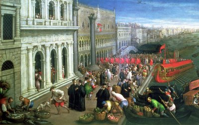 The Riva degli Schiavoni, Venice da Leandro da Ponte Bassano