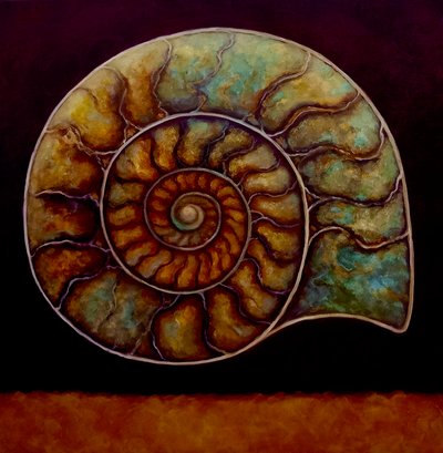 Ammonite oro e borgogna, 2021 da Lee Campbell