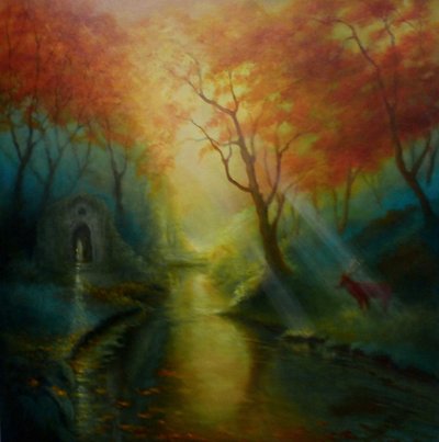 Druanitia, Regina dei Druidi, 2024 (olio su tela) da Lee Campbell