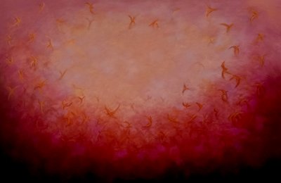 Uccelli di fuoco, 2024 (olio su tela) da Lee Campbell