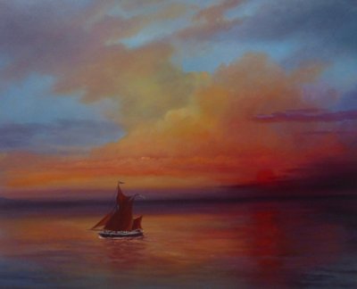 Vele rosse - Thames Barge a piena vela da Lee Campbell