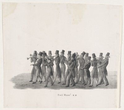 Musicisti nella parata degli studenti di Leida, 1835 da Leendert Springer (I)