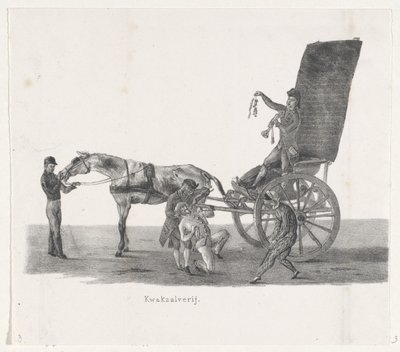 Carro con un ciarlatano, 1835 da Leendert Springer (I)