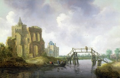 Il ponte di Heemstede, fuori Haarlem da Leendert or Leonard Knijff