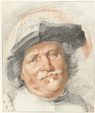 Testa di un uomo da Leendert van der Cooghen