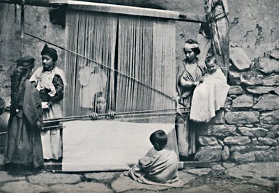 Tessitori Kabyle e telaio nativo, Algeria settentrionale, 1912 da Legrand