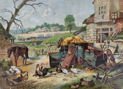 Passato e presente, 1860 circa (incisione su carta) da Leighton Bros