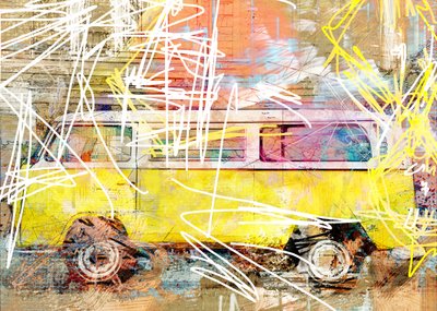 Retro Van Street Art da Lembayung senja studio [Vintage Poster]