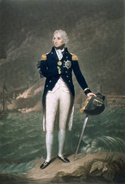 Sir Horatio Nelson, K.B., Retro Ammiraglio del Blu, inciso e pubblicato da William S. Barnard, pub. 1798 da Lemuel Francis Abbott