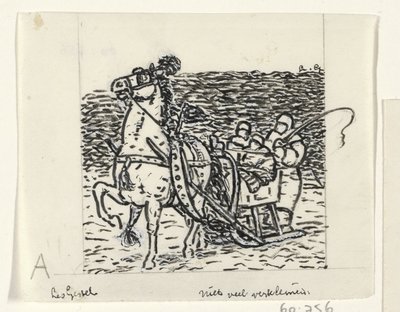 Slitta trainata da un cavallo da Leo Gestel (signed by artist)