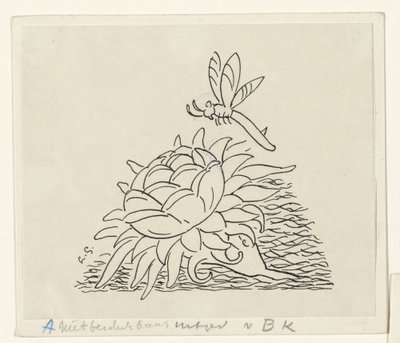 Fiore con una libellula da Leo Gestel (signed by artist)
