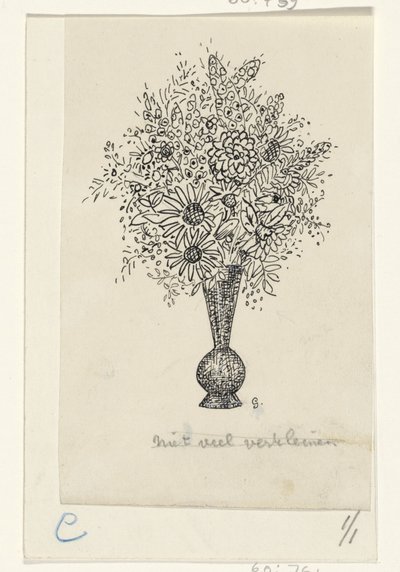 Vaso di fiori da Leo Gestel (signed by artist)