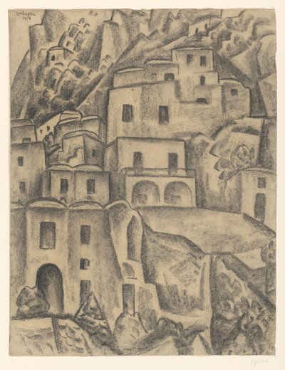 Case su un pendio da Leo Gestel (signed by artist)