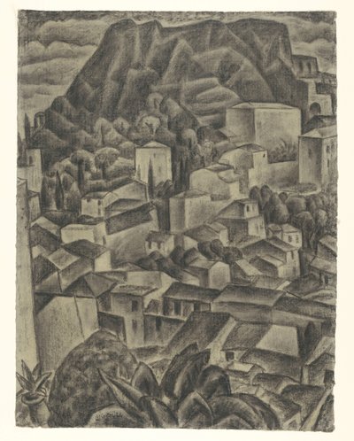 Villaggio di montagna italiano da Leo Gestel (signed by artist)