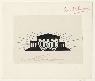 Tempio con due cuori intrecciati da Leo Gestel (signed by artist)