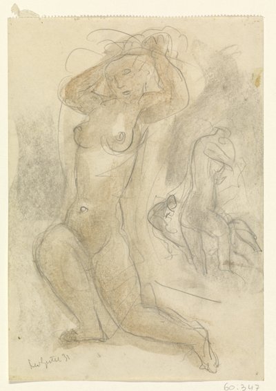 Due nudi inginocchiati da Leo Gestel (signed by artist)