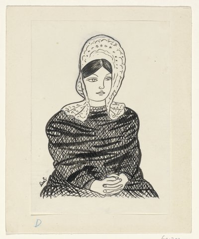 Donna in costume tradizionale da Leo Gestel (signed by artist)