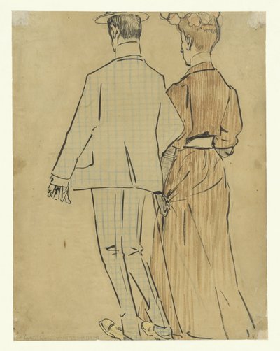Coppia che cammina da Leo Gestel (signed by artist)