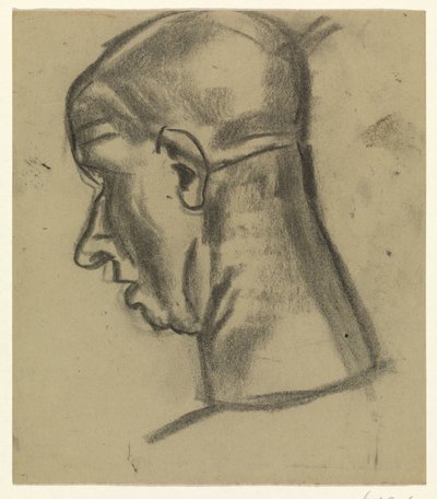 Retro della testa di un uomo calvo da Leo Gestel