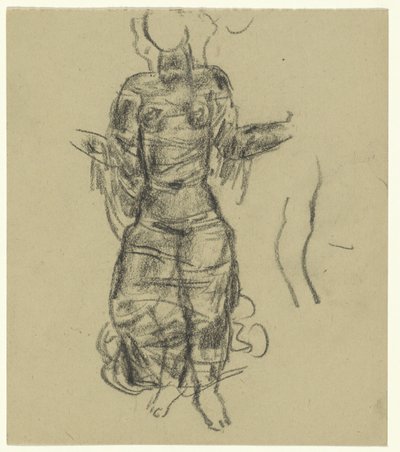 Donna danzante in drappeggi trasparenti da Leo Gestel