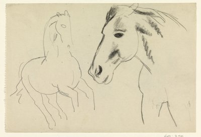 Cavallo al galoppo e testa di cavallo da Leo Gestel