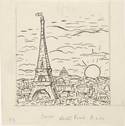 Vista della Torre Eiffel a Parigi da Leo Gestel