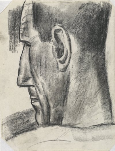 Testa di uomo vista da dietro e di profilo da Leo Gestel