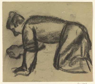 Uomo a mani e ginocchia da Leo Gestel