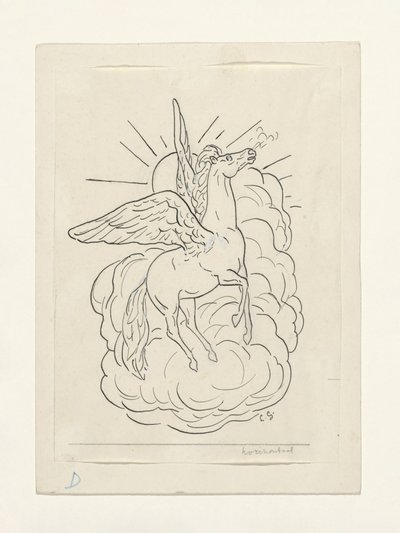 Pegaso che vola davanti alle nuvole (1891–1941) da Leo Gestel